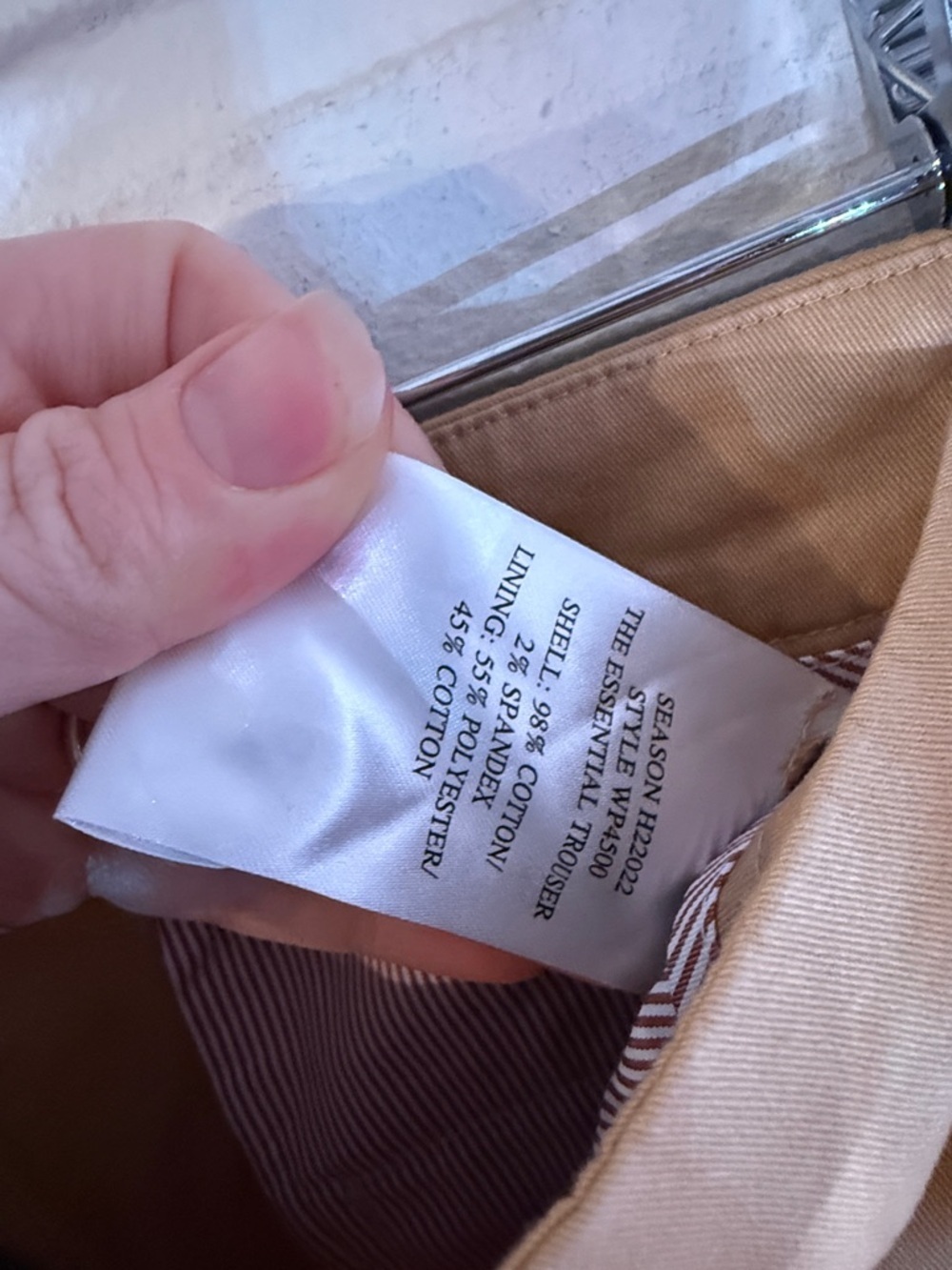 Wildfang Camel Khaki Straight-Leg The Essential Trousers , Women’s Size 12 - Picture 7 of 7